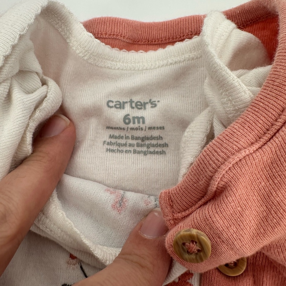 Baby Girl 3-6 Month Outfit Lot Flowers Spring Pink Purple Tahari Carters Infant - Picture 4 of 6